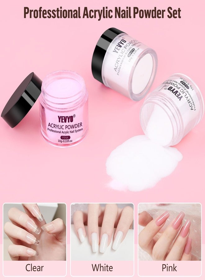 YEVYO Acrylic Nail Kit with Drill and UV Light, Nail Kit for Beginner with Everything, 24 Glitter Acrylic Powder Monomer Liquid Set with Drill for for Home Nail Salon - Image 3